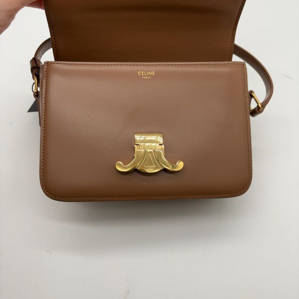 Celine Bronze Calfskin Teen Triomphe Bag - Picture 4 of 8